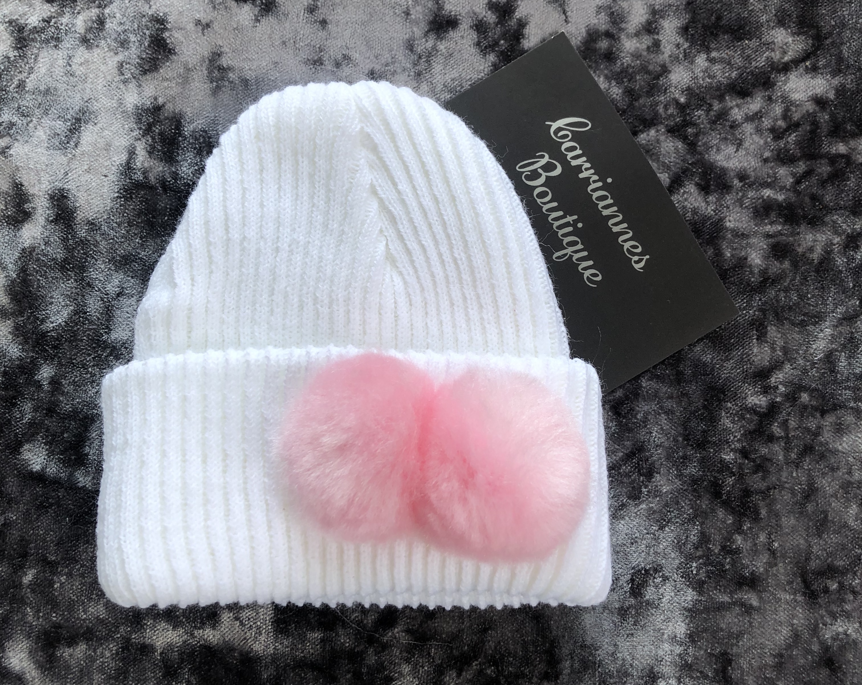 Newborn Baby Girls Pom Pom Hat Carrianne S Boutique