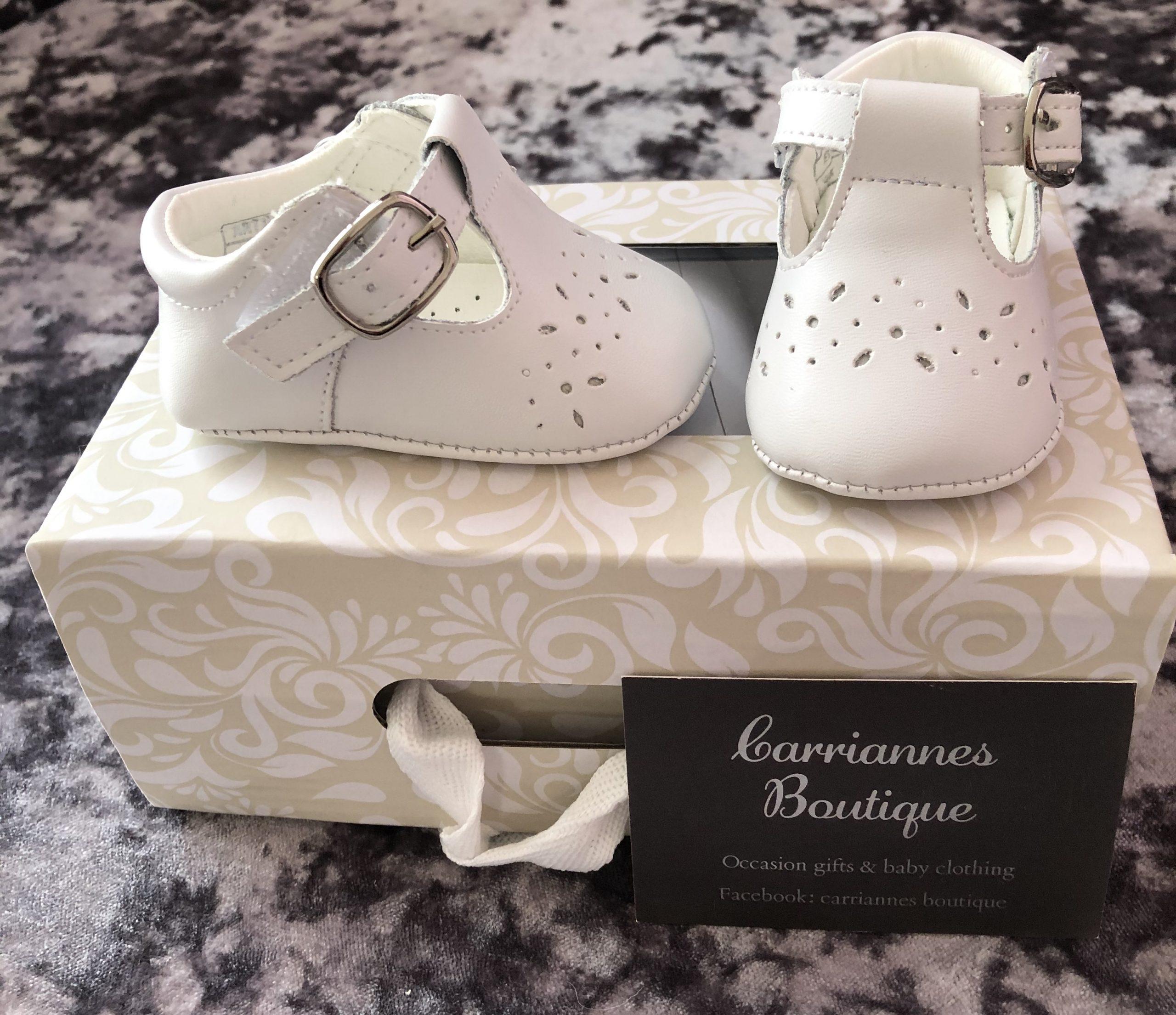 Newborn Baby Spanish leather Pram Shoes - Carrianne's Boutique