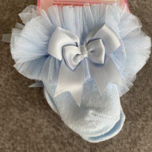Blue baby frilly Spanish socks clearpay laybuy