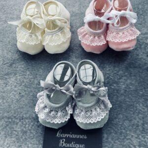 Lace newborn baby girls shoes Spanish uk boutique