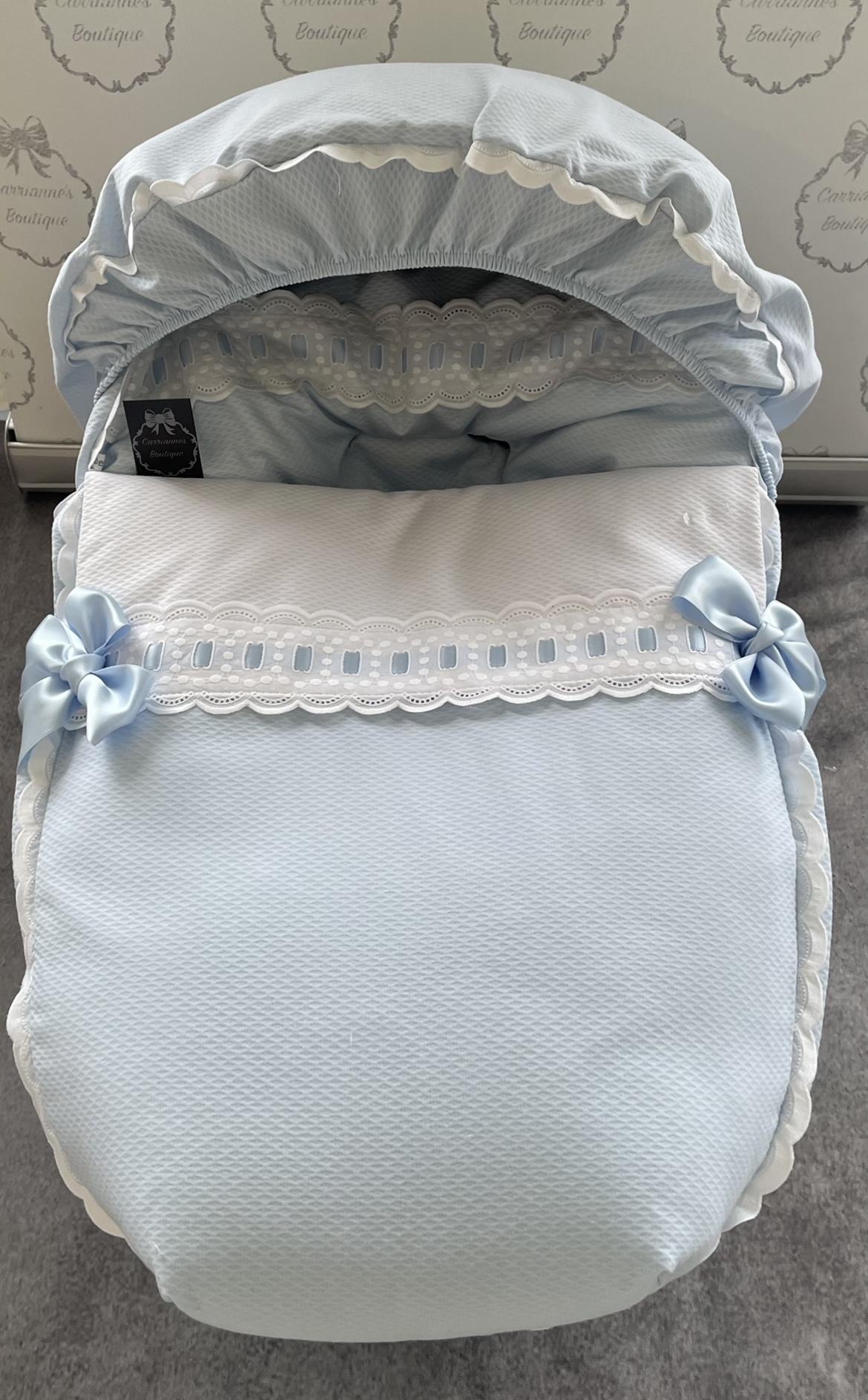 Blue Spanish Car Seat Cosy Foot Muff - Carrianne's Boutique