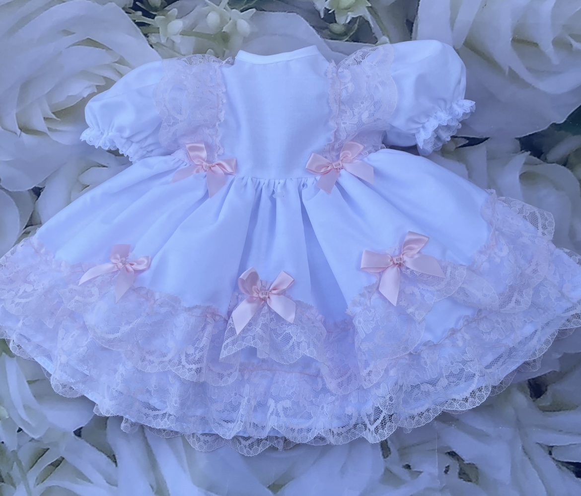 Lacey Frilly Traditional Baby Dress - Carrianne's Boutique