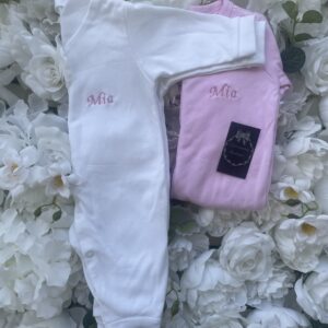 Personalised embroidery name Sleepsuit