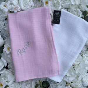 Personalised baby muslin cloth