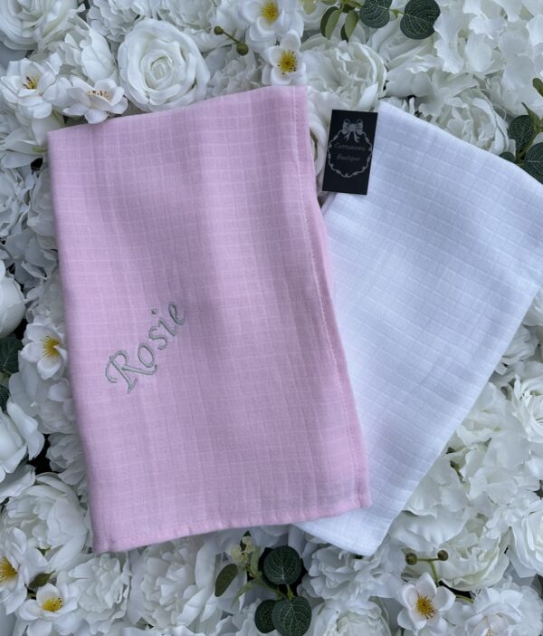 Personalised baby muslin cloth