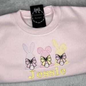 Children’s personalised embroidery Easter jumper
