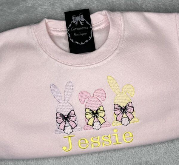 Children’s personalised embroidery Easter jumper