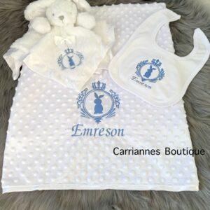 Personalised name embroidery baby’s set