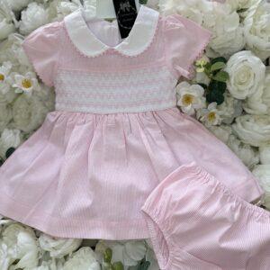 Pink smock girls dress