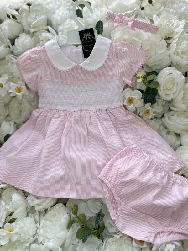 Pink smock girls dress