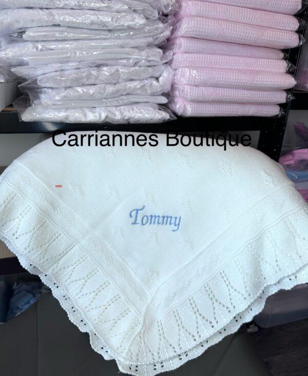 Personalised name baby Shawl blanket - Carrianne's Boutique